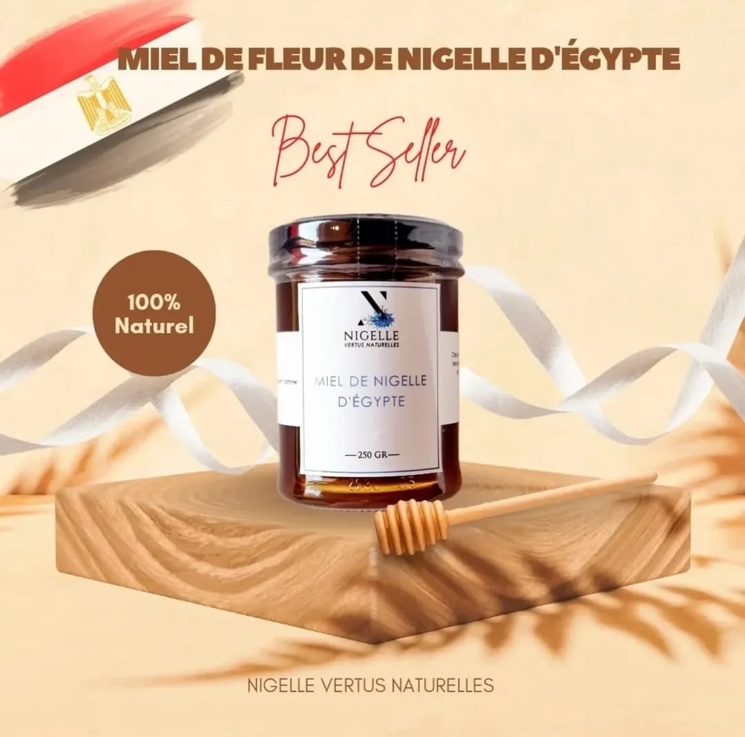Miel de fleur de nigelle d’Égypte