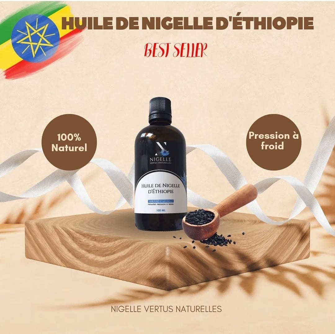 Huile de Nigelle d’Éthiopie – Pure & Pressée à froid